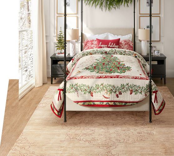 Happy Holidays Embroidered Lumbar Pillow - Thumbnail 4