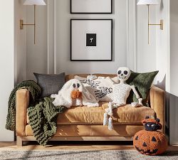 Gus the Ghost with Pumpkin Pillow