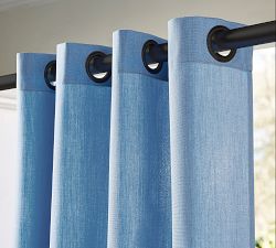 Outdoor Performance Heathered Canvas Curtain