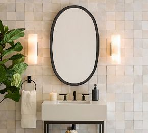 Artisanal Oval LED Mirror | Pottery Barn
