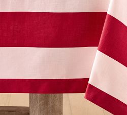 Monique Lhuillier Harper Stripe Organic Cotton Tablecloth