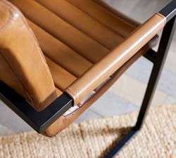 Sabina Leather Desk Chair - Thumbnail 5