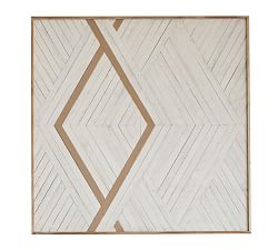 Aleksandra Zee Inlaid Wood - White &amp; Camel