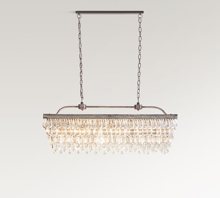 Clarissa Rectangular Crystal Chandelier | Pottery Barn
