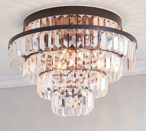 Crystal Chandeliers & Lamps | Crystal Light Fixtures | Pottery Barn
