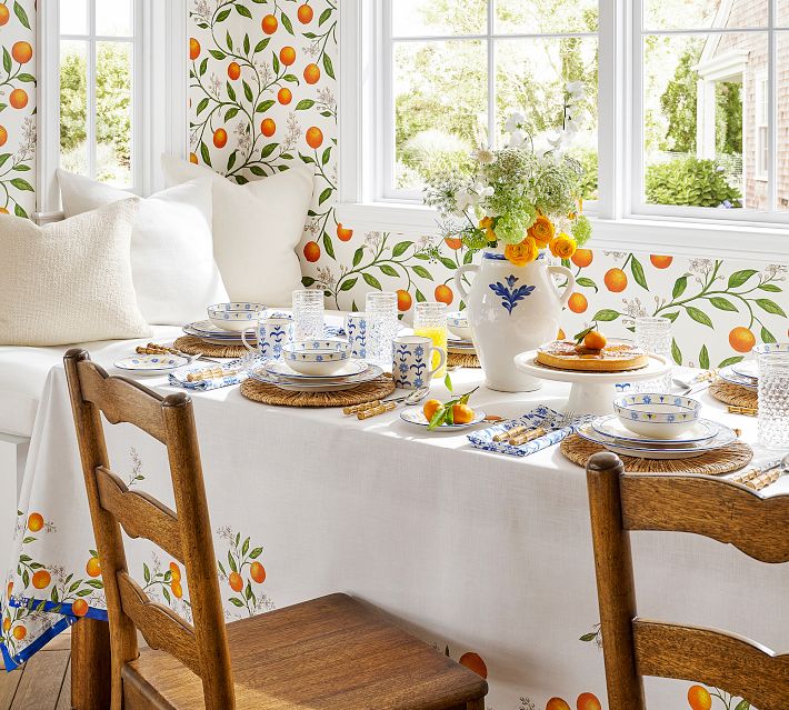 Mark Sikes Valencia Vine Tablecloth Pottery Barn