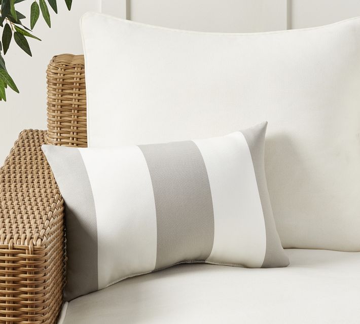 White Sand White Sunbrella Outdoor Pillows Indoor/Outdoor
