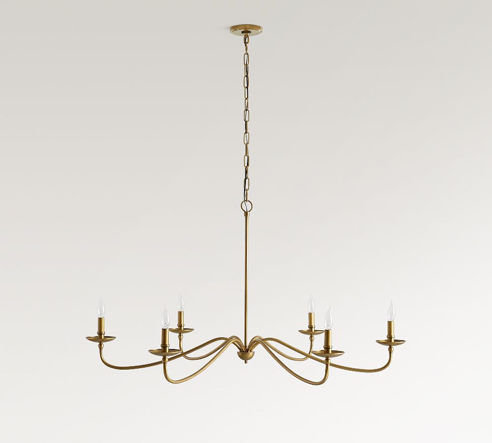 Lucca Iron Chandelier (38"-50") - Brass, Large