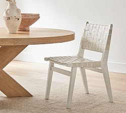 Open Box: Fenton Woven Leather Dining Chair