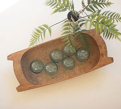 Handcrafted Recycled Glass Ball Vase Filler, Set of 6