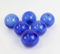 Handcrafted Recycled Glass Ball Vase Filler, Set of 6