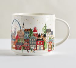 Christmas in the City Stoneware Mugs