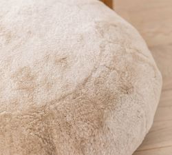 Bela Shortwool Sheepskin Round Pouf