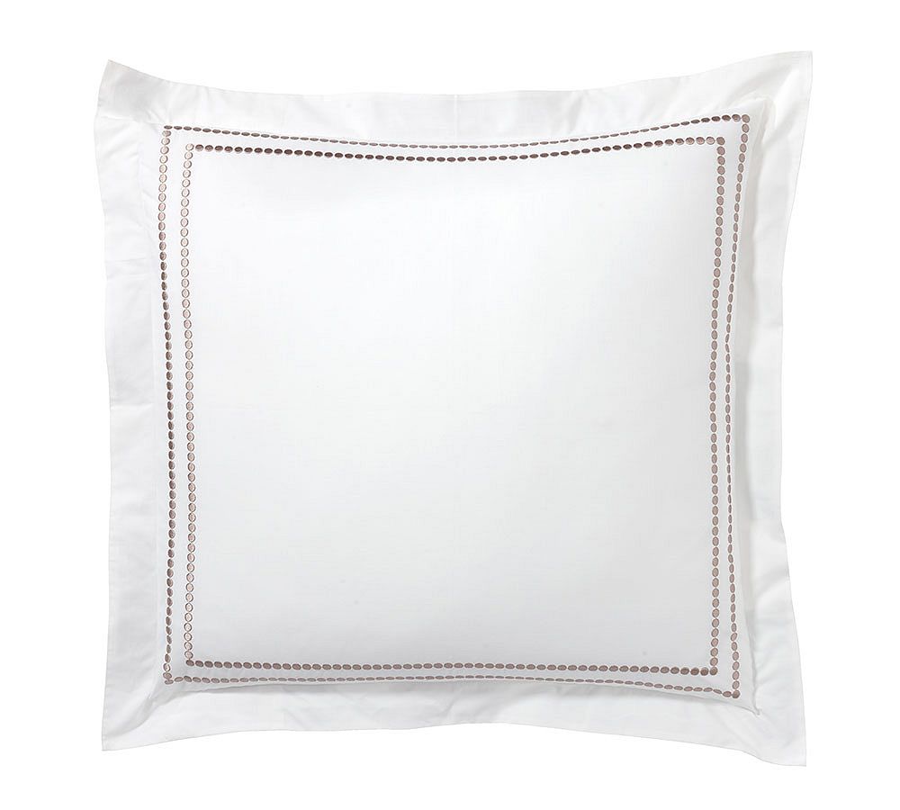 Pearl Organic Percale Sham - Simply Taupe, Euro