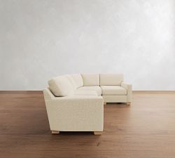 Buchanan Modern Square Arm 3-Piece Curved Wedge Sectional (98")