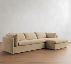 Palmetto Leather Chaise Sectional (121")