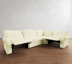 PB Comfort Modern Roll Arm Power Reclining Reversible Wedge Sectional - Storage Available (122&quot;-136&quot;)