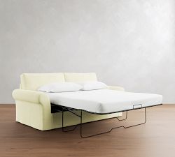 PB Comfort Modern Roll Arm Slipcovered Sleeper Sofa (62&quot;-87&quot;)