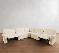 PB Comfort Roll Arm Power Reclining L-Shaped Sectional (122"-136")