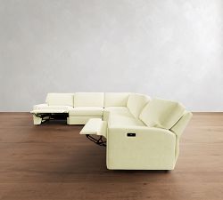 PB Comfort Modern Square Arm Power Reclining L-Shaped Sectional (119"-133")