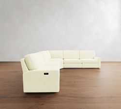 PB Comfort Modern Square Arm Power Reclining L-Shaped Sectional (119"-133")