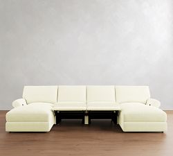PB Comfort Modern Roll Arm Power Reclining Double Chaise Sectional (148"-176")