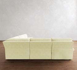 PB Comfort Modern Roll Arm Power Reclining L-Shaped Sectional - Storage Available (122&quot;-136&quot;)