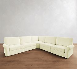 PB Comfort Modern Roll Arm Power Reclining L-Shaped Sectional - Storage Available (122&quot;-136&quot;)