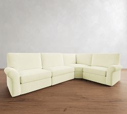 PB Comfort Modern Roll Arm Power Reclining Reversible Wedge Sectional - Storage Available (122&quot;-136&quot;)