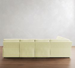 PB Comfort Modern Square Arm Power Reclining L-Shaped Chaise Sectional (150"-164")