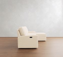 PB Comfort Square Arm Power Reclining Chaise Sectional (111"-124")