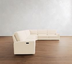 PB Comfort Square Arm Power Reclining L-Shaped Sectional - Storage Available (119&quot;-133&quot;)