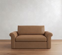 Westwood Roll Arm Leather Sofa (71"-131")