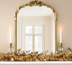 LoveShackFancy Gold Bow Arch Mirror