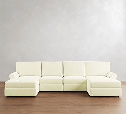 PB Comfort Modern Roll Arm Power Reclining Double Chaise Sectional (148"-176")