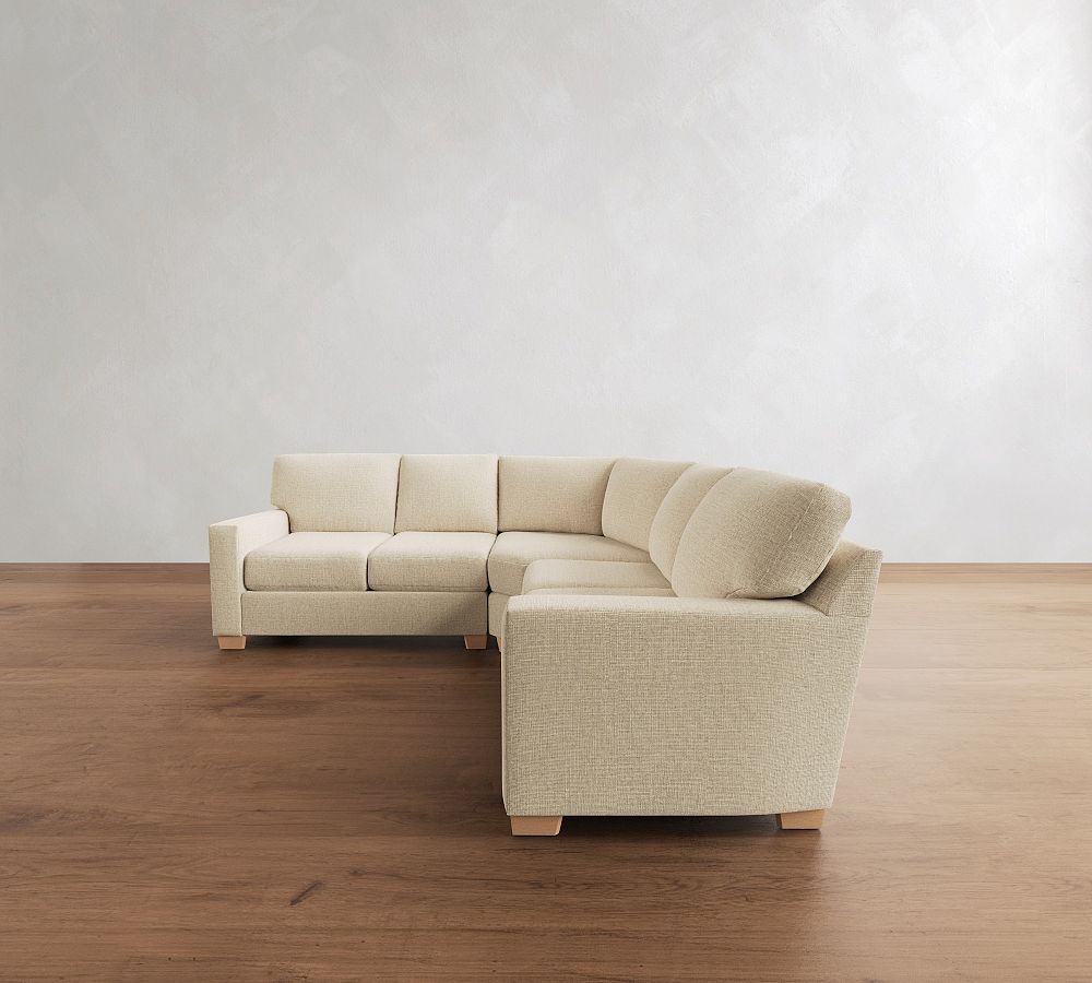 Buchanan Modern Square Arm 3-Piece L-Shaped Wedge Sectional (116&quot;)