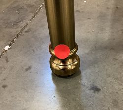 Open Box: Everson Rectangular Glass Coffee Table, 52&quot; - Antique Brass