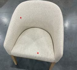 Open Box: Baldwin Upholstered Dining Chair, Seadrift Legs, Performance Everydaylinen™ - Oatmeal