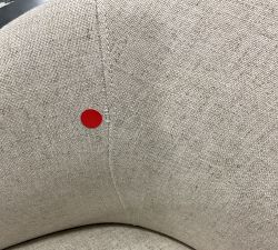 Open Box: Baldwin Upholstered Dining Chair, Seadrift Legs, Performance Everydaylinen™ - Oatmeal