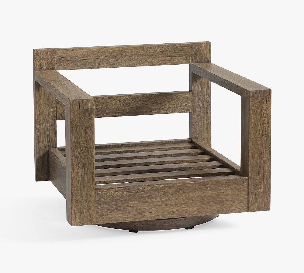 Open Box: Rockport Swivel Outdoor Lounge Chair Frame, Individual - Gray
