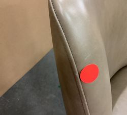 Open Box: Layton Leather Bar Stool (31.5") - Legacy Taupe, Blackened Oak Leg 