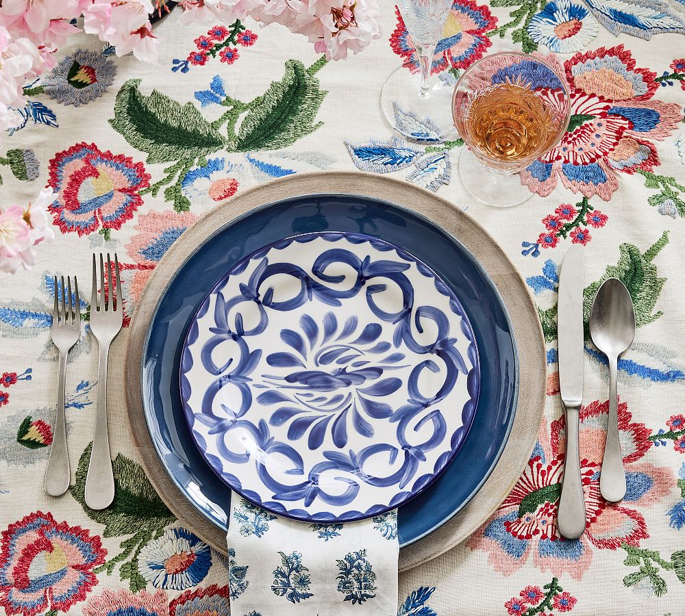 Puebla Porcelain Salad Plates - Set of 4