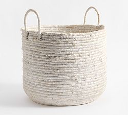 Open Box: Coil Tote Basket, Large 20"W x 21"H - Whitewash