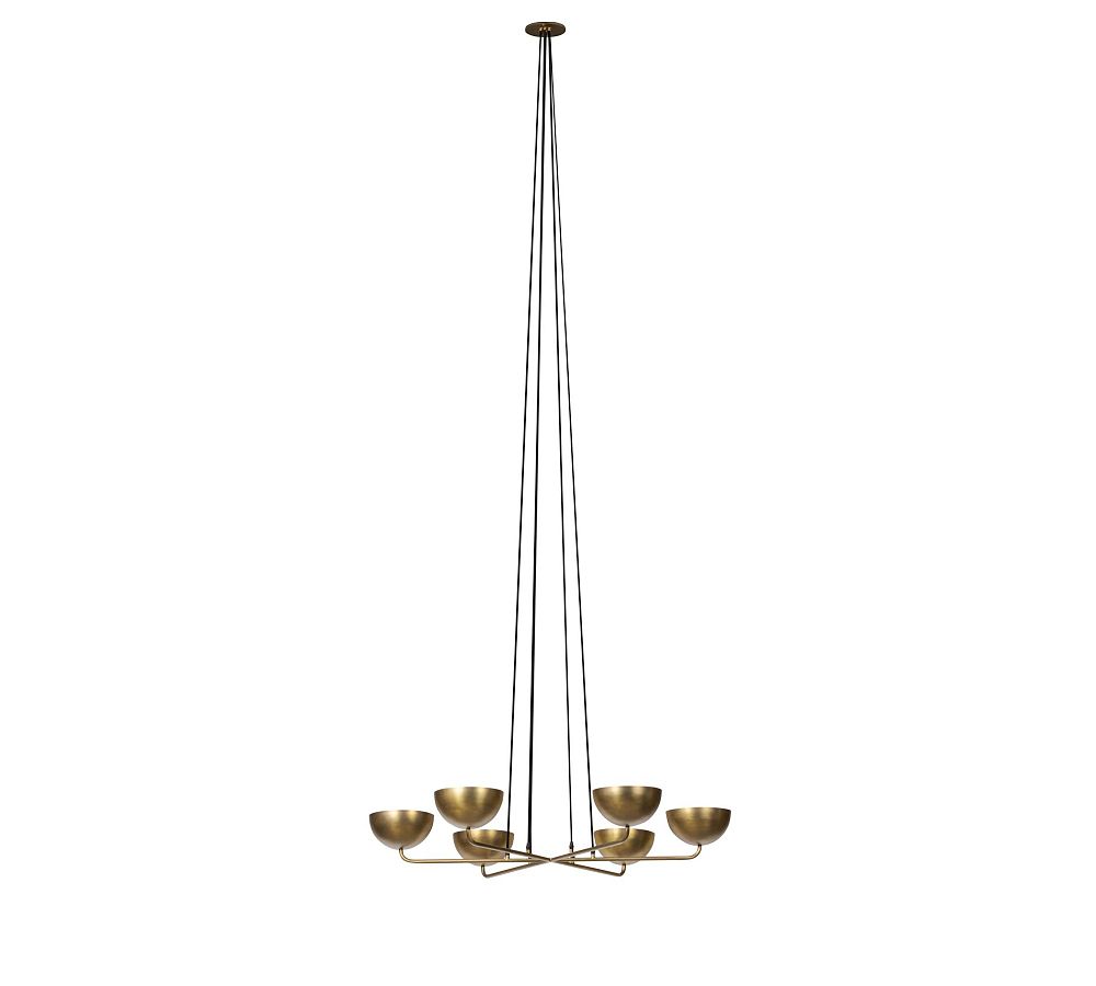 Lona Brass Round Chandelier (44&quot;)