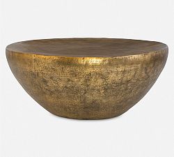 Open Box: Grant Round Metal Coffee Table, 36" - Antique Gold