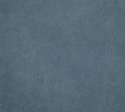 Open Box: Layton Leather Swivel Counter Stool, 25.5&quot; - Keystone Azure, Vintage Amber Legs