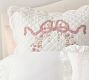 LoveShackFancy Bow Embellished Quilted Sham