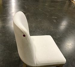 Open Box: Layton Upholstered Dining Chair - Performance Heathered Basketweave Alabaster, Seadrift Legs