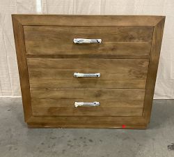Open Box: Oakleigh 3-Drawer Dresser, 41", Modern Hardware - Heirloom Wheat
