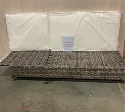 Open Box: Torrey Wicker Outdoor Single Chaise Lounge with Cushion, Individual - Charcoal Gray